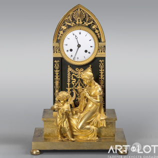 Каминные часы с фигурами Марии-Луизы и Наполеона II