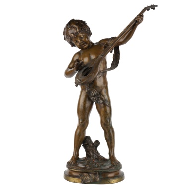 Кабинетная скульптура «Мальчик с лютней»