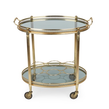 Сервировочный столик со съемным подносом и держателями для бутылок