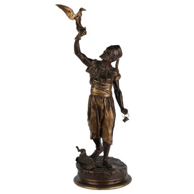 Кабинетная скульптура «Араб с беркутом»