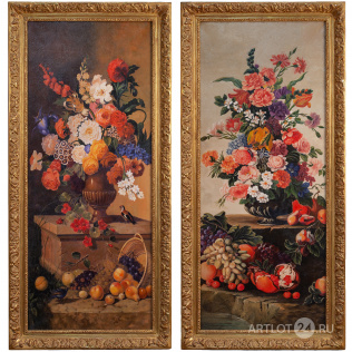 Парные картины «Букеты цветов»