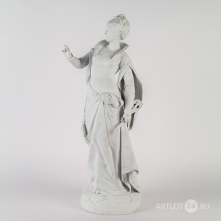 Скульптура «Придворная дама эпохи Ренессанс с мандолиной»