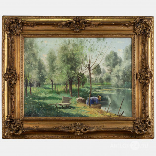 Картина «На пруду вблизи Реймса»