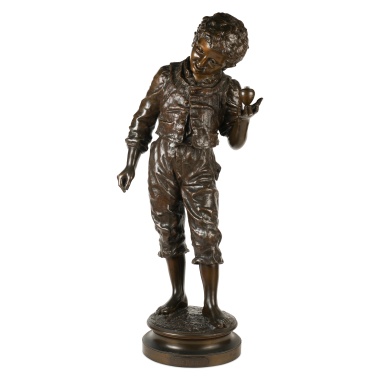 Кабинетная скульптура «Мальчик с волчком»