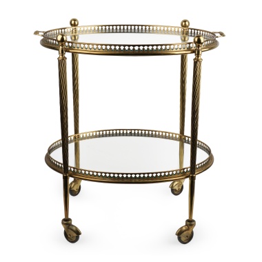 Двухъярусный сервировочный столик с витыми ножками