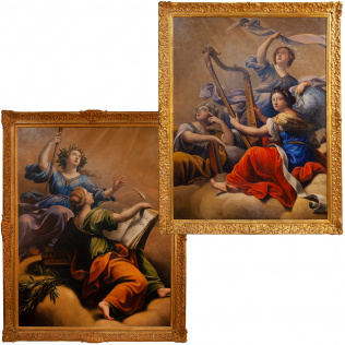 Парные картины «Эвтерпа и Клио» и «Каллиопа, Урания и Терпсихора»