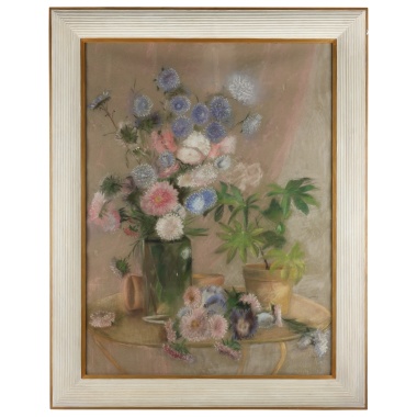 Натюрморт с цветущими астрами