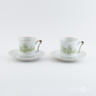 Две чайные пары «Цветы в травах»