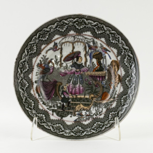 Декоративная тарелка в стиле «Шинуазри»