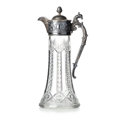 ﻿Хрустальный кувшин в серебряной оправе пожалованный Кабинету Его Императорского Величества