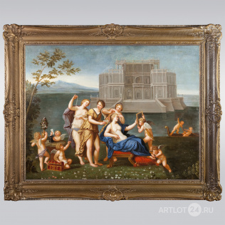 Картина «Венера перед зеркалом в окружении амуров»