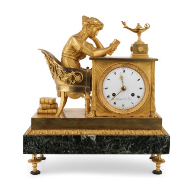 Каминные часы «Чтение» по модели Жана-Андре Райхе в стиле ампир