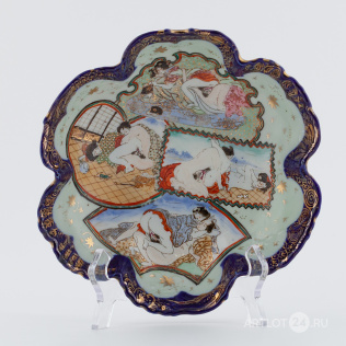 Тарелка декоративная с сюжетами сюнги
