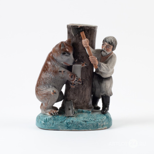 Карандашница «Крестьянин и медведь»