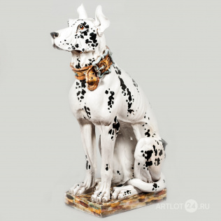 Фигура собаки «Мраморный дог» в стиле ар-деко