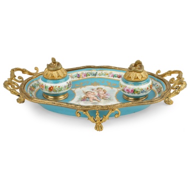 Фарфоровый письменный прибор в стиле Севрской мануфактуры 