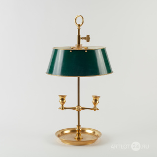 Кабинетная настольная лампа на две свечи в стиле классицизм