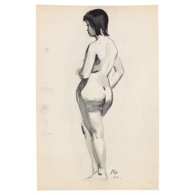 Лев Александрович Бруни «Стоящая обнаженная»