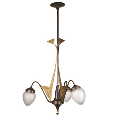 Люстра на 3 светоточки в стиле ар-нуво