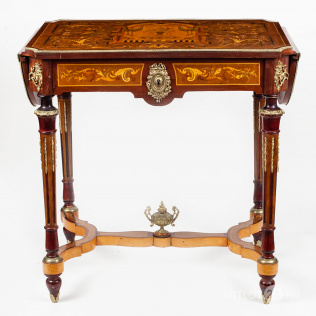 Ломберный стол в технике маркетри эпохи Наполеона III