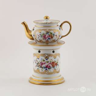 Заварочный чайник на подставке с подогревом «В цветах»