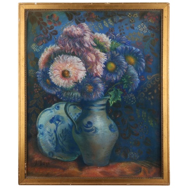 Пастель Жана Бойе "Натюрморт с астрами" 