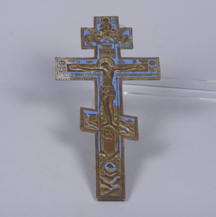 Крест-распятие напрестольный с эмалью
