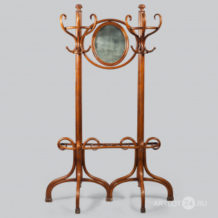 Напольная вешалка с зеркалом мебельной фирмы «Братья Тонет»