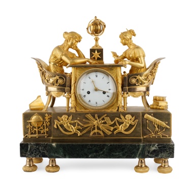 Каминные часы «Аллегория учения» по модели Жана-Андре Райхе