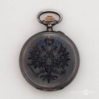 Часы карманные закрытого типа (трехкрышечные) с государственным орлом Кабинета Его Императорского Величества