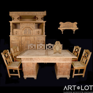 Комплект мебели в стиле национального романтизма по проекту В. И. Черченко