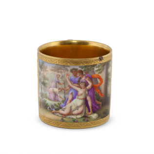 Кофейная чашка «Эвридика, укушенная змеёй» Royal Vienna