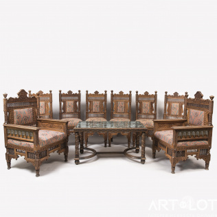 Комплект мебели в восточном стиле по дизайну Леонарда Уайберда студии «Liberty & Co»