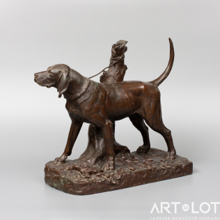 Скульптура «Собака на привязи»
