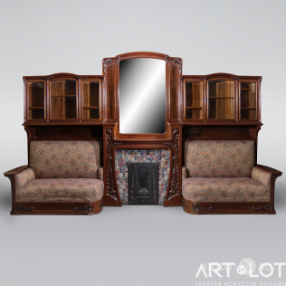 Комплект мебели в стиле ар-нуво по проекту Луи Мажореля