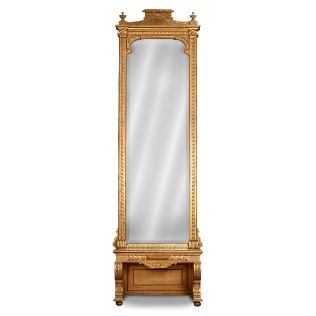 Напольное зеркало с консолью в неоклассическом стиле