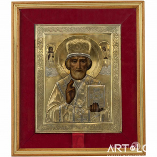 Икона «Святой Николай Чудотворец» в окладе