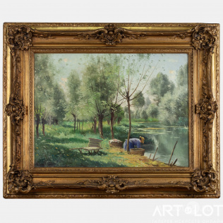 Картина «На пруду вблизи Реймса»