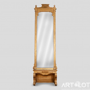 Напольное зеркало с консолью в неоклассическом стиле