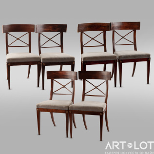 Комплект из шести стульев в стиле классицизм
