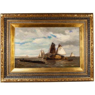 Эжен Изабе «Рыбацкие лодки в море» 