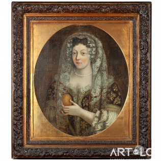 Картина «Портрет девушки с апельсином в руке»
