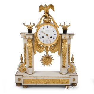 Каминные часы-портик «Кариатиды» эпохи Наполеона III