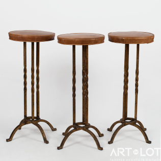 Комплект из трёх барных стульев  в стиле ар-деко