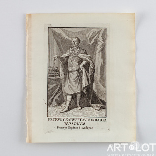 Гравюра «Портрет императора Петра I»