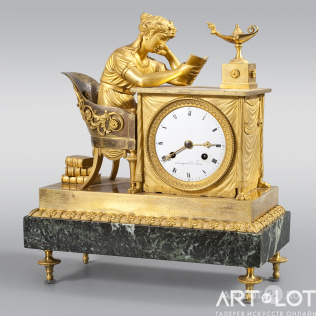 Каминные часы «Чтение» по модели Жана-Андре Райхе в стиле ампир
