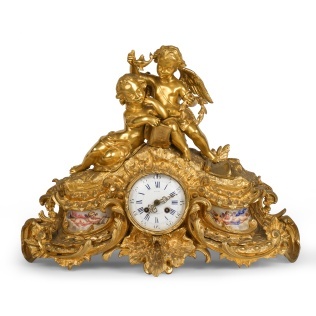 Каминные часы «Психея и Амур» в стиле Людовика XVI